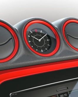 Dashboard Coloured Trim Ring Set Red