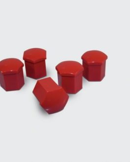 Alloy Wheel Bolt Cover Set Red