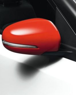 Door Mirror Cover Set Bright Red (with Turn Signal)